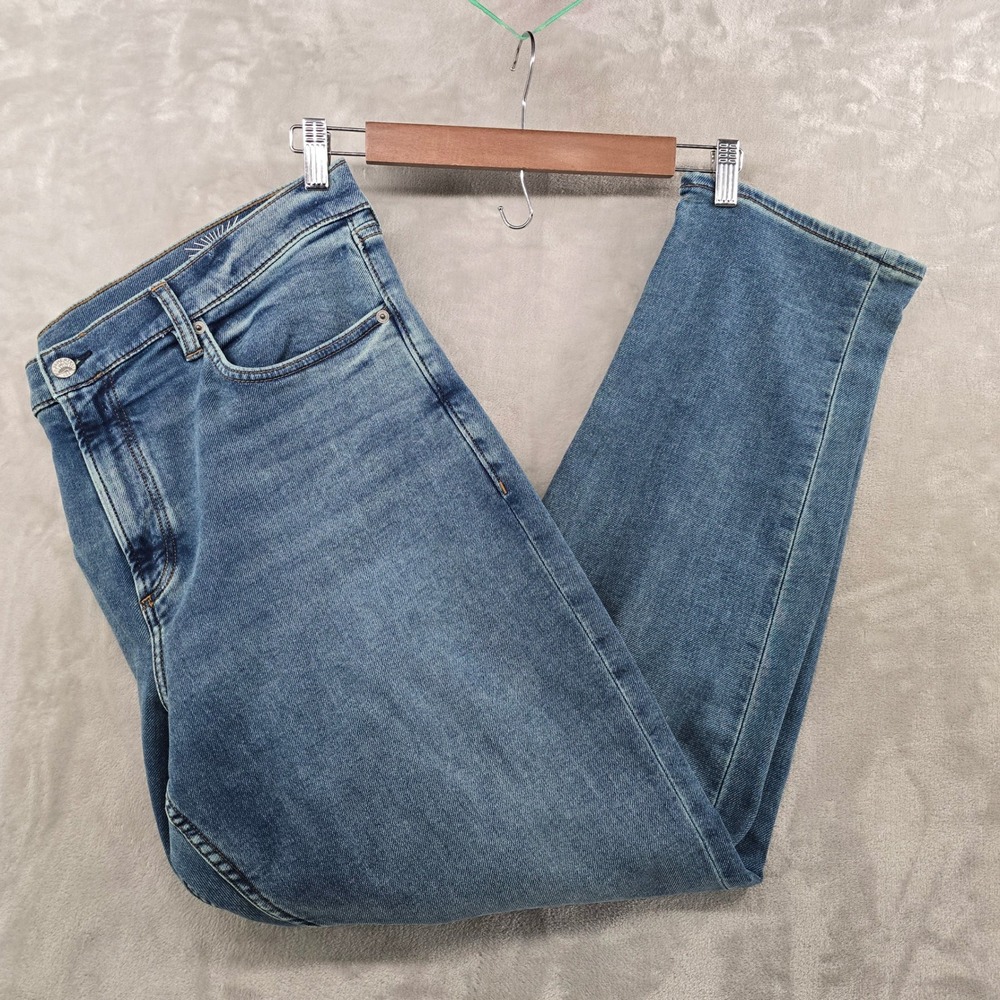 Faherty Jeans Mens 38/32 Blue Stretch Denim Straight Leg Pants